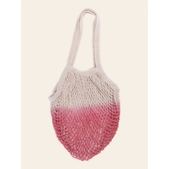 Camp Collection Dip Dye Market Tote in Pink Ombré - Picture 3 of 8